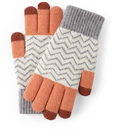 WEAREZ Antideslizante Guantes cálidos de Punto para Hombres y Mujeres, otoño e Invierno, Ciclismo al Aire Libre, Coloridos Guantes Acolchados para Parejas, 1 par Buen Regalo