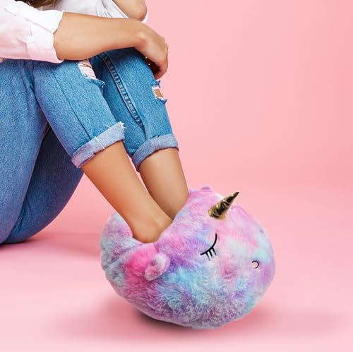 Calientapiés en forma de unicornio - Zapatillas térmicas - Calientapiés perfecto para el escritorio - Mad Monkey