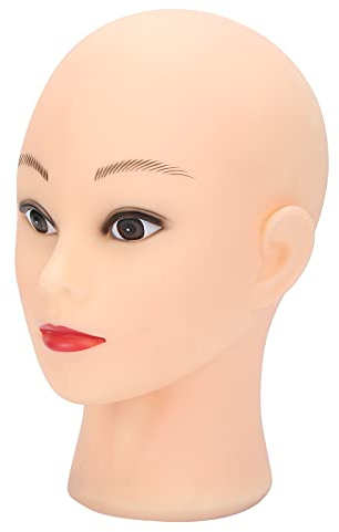 Glatze-Mannequin-Kopf-Modell, Weiches PVC, Höhenverstellbar, zum Präsentieren von Perücken, Hüten und Brillen, zum Üben der Perückenherstellung
