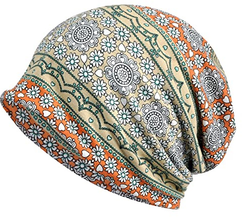 Slouchy Beanie Mütze Damen Sommer Beanie Turban Chemo Cancer Kopfbedeckung aus Baumwolle Schlafmütze Sommermütze Turban Kopfbedeckung