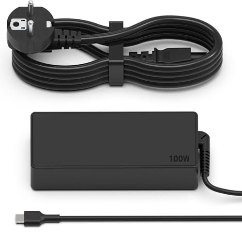 MJXYXCDH 100W USB C Cargador Portátil para LenovoThinkpad, HP Spectre, MacBook Air,Pro, ASUS Zenbook, MacBook, Samsung, Acer, Huawei, Xiaomi, Adaptador Universal para Tipo C 100w