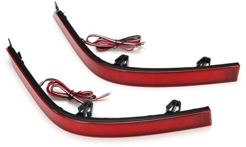 QIULKU Nebelschlussleuchte,RüCkleuchten 2x Heckstoßstangen-Reflektorlicht, Bremslicht, Rückfahr-Nebelscheinwerfer, passend for VW T6 Transporter Multivan, passend for Caravelle 2015–2019(real red)