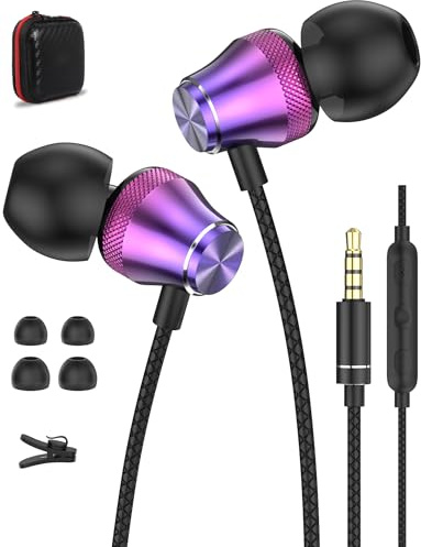 iMangoo Kopfhörer für Samsung A25 A15 A14 A13 A23, 3.5mm Klinkenstecker | In Ear Kopfhörer mit Kabel,3,5mm In-Ear Ohrhörer Headset mit Mikrofon für Kindle Fire Redmi Note 13 12 11Pro 12S POCO C81 Pro