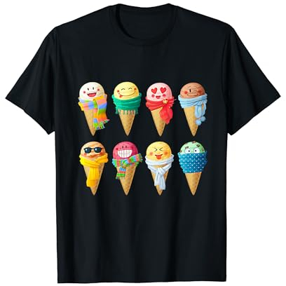 T-shirt pour amoureux de crème glacée Cadeau filles et femmes – Cornet de crème glacée T-Shirt