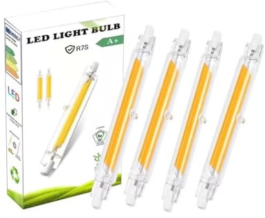 EIMOPE R7S LED 118mm 20W Dimmbar, Warmweiß 3000K 2000LM, Ersatz für 100W 200W Halogenlampen, Kein Flackern, 360° Abstrahlwinkel, 4er Pack