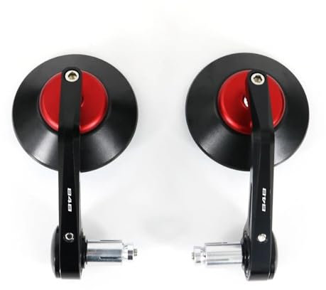 USAMZOM Spiegel für Motorrad Für Du&Cati 848 2008-2013 Motorrad-Rückspiegel Lenkerendenspiegel Zubehör(rot)