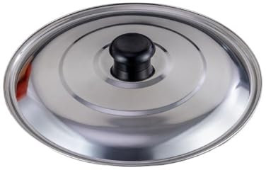 WOTZOV Tapas para ollas Tapa de sartén de Acero Inoxidable Tapa de Olla para condimentar Tapa de Olla Redonda de Repuesto de 30 a 55 cm Tapa para cocinar al Vapor Redonda Tapas,One Color 48