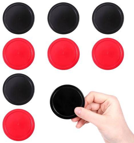 2.5 Inch Hockey Pucks, 8 Pcs Air Hockey Pucks Set Durable Puck for Air Hockeys Table Compatible with Standard Pushers and Goals Hockeys Replacement Puck Parts Set Game Tables Accessories