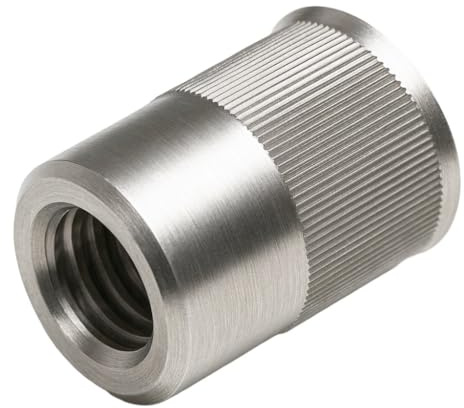 FRANTOS 10 Stück Blindnietmutter FK Stahl M 12x23,0 Klemmb. 1,0-4,0 mm, Rundschaft gerändelt m. Unterkopfverzahnung - Blindnietmuttern Nietmuttern Senkkopf