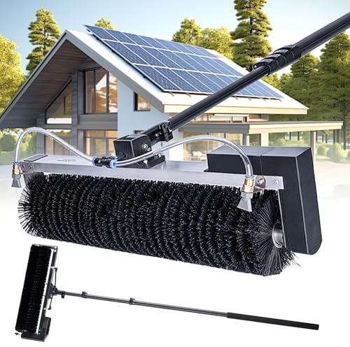Solarmodul-Reinigungswerkzeug, automatisch rotierender Bürstenkopf, einstellbares Solarmodul-Reinigungsset, Reinigungswerkzeug für Fensterglasdächer, Außenglasbürste, Fensterwaschausrüstung,7.5m