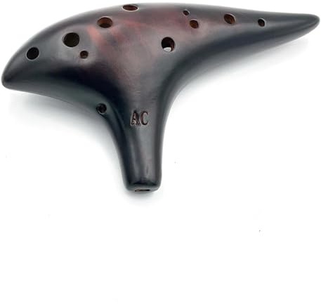 Okarina 12 Noten Alto C Okarina Klassisches Musikinstrument Gutes Geschenk Für Anfänger(Brown)