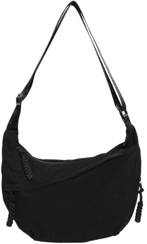 KEQAR Borsa a Tracolla Donna Mezzaluna, Crossbody Hobo Casual Monocolore con Tracolla Regolabile