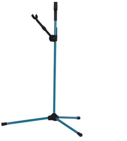 Soporte de arco recurvo de fibra de vidrio, soporte de trípode ajustable con soporte para barra de equilibrio, estante plegable portátil en forma de U para un soporte y almacenamiento estables (azul)