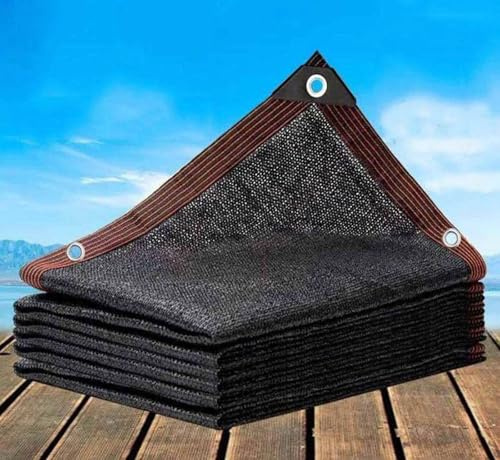 Telo Ombreggiante Occhiellato 4x4 6x8 Vela Teli Ombreggianti da Esterno Antistrappo 90% Protezione Solare Rete Parasole Anti Uv Serra, Fienili, Patio, Pomodori, Giardino,black-4x8m