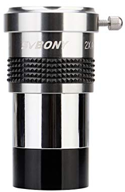 SVBONY SV137 Barlowlinse 1,25 Zoll 2X Barlowlinse Metallkörper Voll Multi Coated Teleskop Zubehör für Standard-Teleskop Okular Astronomie
