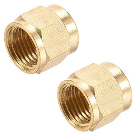 Raccordo di compressione, in ottone, per dadi idraulici, M10 x 4 mm, 2 pezzi