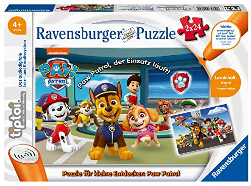 Ravensburger tptoi 00069 – Puzzle für kleine Entdecker: Paw Patrol - 2x24 Teile Puzzle – für 1 Spieler ab 4 Jahren