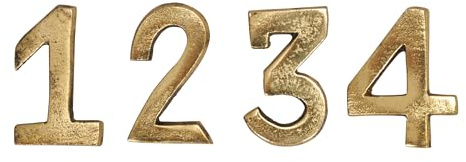 B2S BACK2SEASON Adventszahlen 1234 Kerzenpin Gold Antik Kerzenstecker 4 Stück Kerzendeko Advent 4er Set