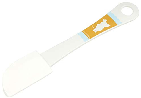 Dr. Oetker Teigschaber 18,5 cm DieMaus, kleiner Teigschaber aus Kunststoff, Schaber mit Griff, vielseitiger Teigspachtel mit Maus-Motiv, hochwertiger Küchenschaber (Farbe: Weiß, Orange)