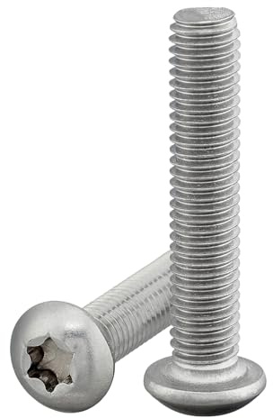 DSM – linshuvudskruvar M8 x 50 mm – Torx – rostfritt stål A2 – 10 stycken