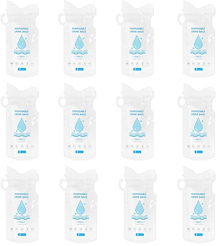 YXHH 12 StüCk Einweg 700-Ml Notfall Urin Beutel für Frauen, MäNner, Kinder, Auslaufsichere Toilette für Camping, Reisen, Wandern