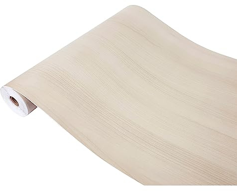 Klebefolie Möbel 90x210 cm | Möbelfolie selbstklebend in Holzoptik | Folie für Möbel zur schnellen Renovierung von Türen, Schränken und Regalen | Möbelfolie dekorativ und pflegeleicht | Esche