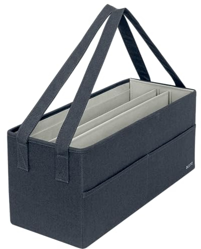Leitz Desk Sharing Arbeitstasche aus Stoff für hybrides und mobiles Arbeiten, Faltbare Laptop-Tasche & Aufbewahrungstasche für Büro & Laptop-Zubehör, Hot Desking Bag mit Tragegriffen, Grau, 64440089