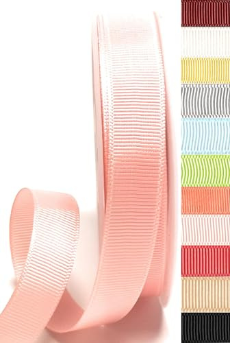 Ripsband Schleifenband 25 Meter x 15 MM Rosa - Hellrosa Ripsschleifenband Dekoband Geschenkband