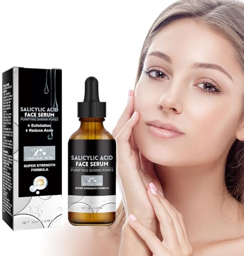 Salicylic Acid Face Serum Salicylsäure Serum Peeling Serum, Biologische und Natürliche Anti-Aging-Gesichtsseren Gesichtspflege Gesicht Exfoliant mit Salicylsäure Gegen Mitesser Pickel, 30ml