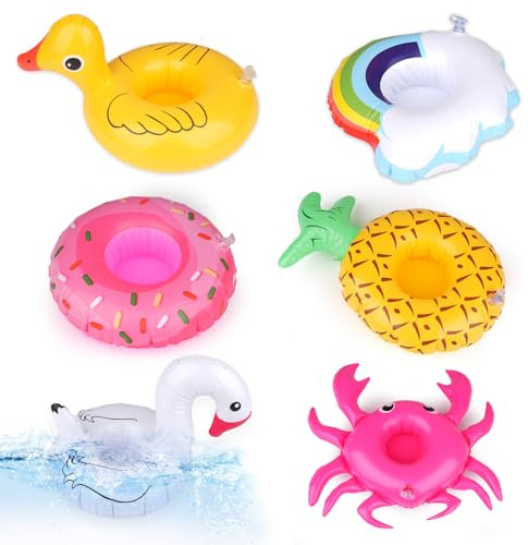 Getränkehalter Pool, 6Pcs Aufblasbare Pool Getränkehalter Schwimmend