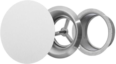 Steinberg14 Round Stainless Steel Diffuser - 100mm Universal Supply Exhaust Air Valve - 4 inch Wall Ceiling Adjustable Vent - Extractor Fan Vent Cover - Ventilation Grille for Bathroom Kitchen Garage