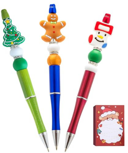 Allony Weihnachts Kugelschreiber, Kugelschreiber, Kugelschreiber Weihnachten mit Haftnotizen für Büro, Schule, Klasse, den Täglichen Gebrauch, 3 Stück