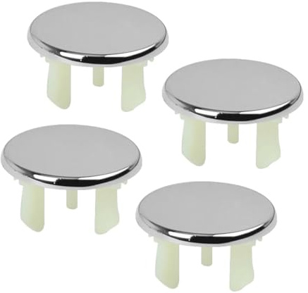 ZAAWUUT Paquete de 4 fundas de desbordamiento para fregadero, tapas de agujero de anillo sólido de una sola capa, inserto de cubierta de desbordamiento de lavabo en agujeros redondos para cocina y