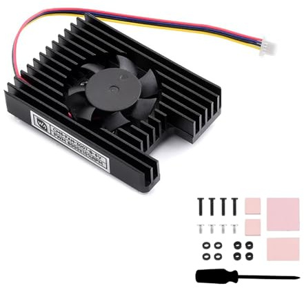 CM5-FAN-3007-B-5V All-in-One Cooling Fan for Raspberry Pi Compute Module 5, Speed Adjustable, 5V Power, Low Noise, Space Efficient, Thermal Tapes Included