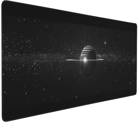 Tapis de Souris 80x40 cm Grand Tapis Souris XXL, Espace Galaxies Tapis de Souris Bureau Gamer, à Bords Cousus, Base en Caoutchouc Antidérapante, sous Main pour Clavier et Souris, Decor Maison E-935