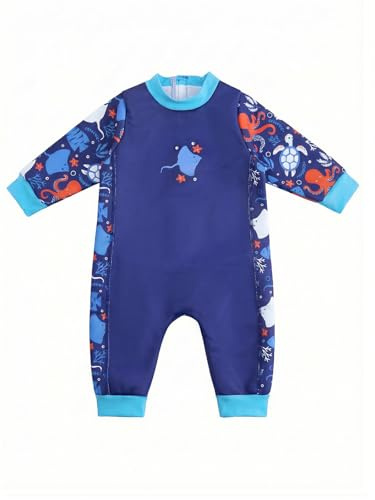 Summshall Traje de neopreno para bebé, traje de baño térmico para bebés y niños pequeños, mantiene el calor, protección UV y secado rápido, perfecto para nadar, playa y jugar en la piscina