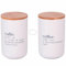 Villa d'Este Home Tivoli 1996 Barattolo caffè 1000 ml in ceramica, coperchio in bambù, Victionary