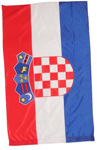 CLISPEED Drapeau National Croate Polyester Accessoire De Fête Et Décoration Extérieure Aux Intempéries Éclatantes Pour Événements Et Célébrations