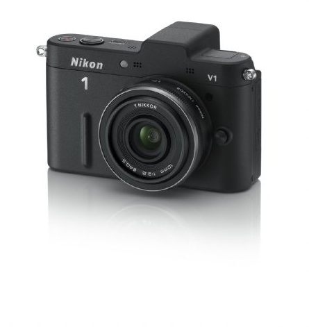 Nikon 1 V1 Compact System Camera 10.1 Megapixel with 10-30mm Lens 3-Inch LCD Black (Renewed)
