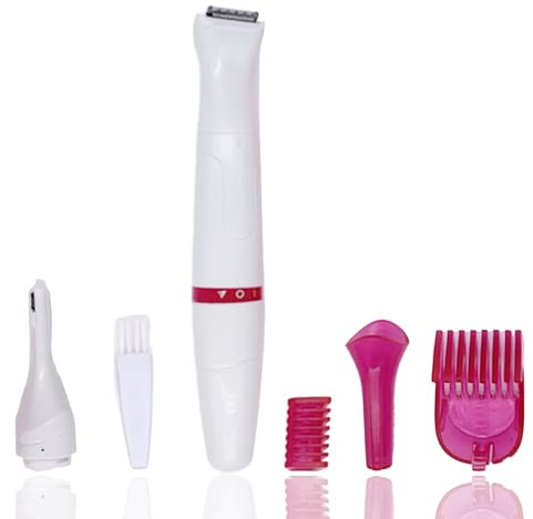 VINSPIRE Bikini Trimmer, Electric Razor，Electric Women Razor with Adjustable Comb, Cordless Safe Personal Shaver,Battery-Powered Hair Removal for Lady Girl, Delicate Private Area