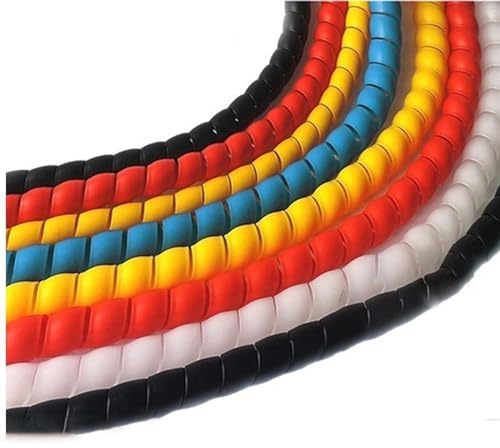 Manguito flexible en espiral para la gestión de ca Manguera de cable espiral de 1 metro, multicolor, varios tamaños(Black,8mm inside diameter)
