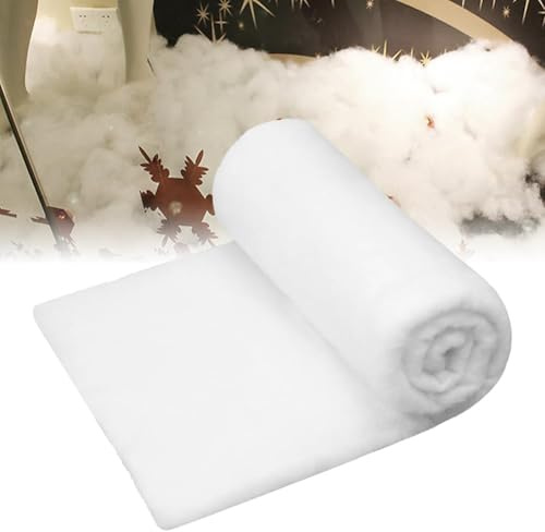 Tutamaz Weihnachten Schneedecke 240 * 80cm, Weiß Glitzer Weihnachtsdecke,Schneedecke Deko Weihnachten, Schneematte Deko Weihnachten, kunstschnee Matte für Künstlicher Schnee Teppich Schneedecke