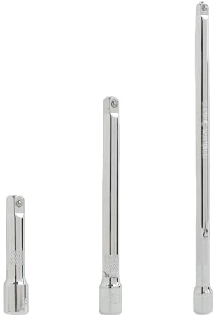 Zuahaly Rallonge Cliquet 3/8 Pouces – Ensemble de 3 Extensions de 75 mm, 150 mm et 250 mm en Acier au Chrome Vanadium, Idéales pour Atteindre les Zones Étroites et Améliorer l’Efficacité.