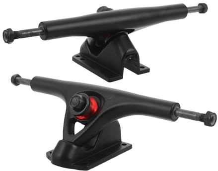 Ciieeo Set da 2 Truck per Skateboard da Strada in Lega di Alluminio Supporto per Ruote Skate Ammortizzazione Antiurto Ricambio per Principianti e Rider Esperti Kit Sostituzione