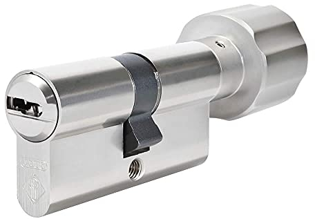 ABUS Bravus 2000 Knaufzylinder 45/40K | Zylinder mit Knauf Profilzylinder Schließ-Zylinder mit Kopierschutz Intellitec System | Standard Bohrschutz | Inklusive 5 Wendeschlüssel | Sicherungskarte