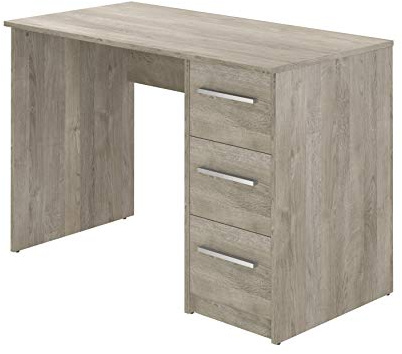Amazon Basics Rectangular Idro Modern - Escritorio con 3-cajones, 56 x 110 x 73,5 cm (Efecto Roble) (Antes éramos Movian)