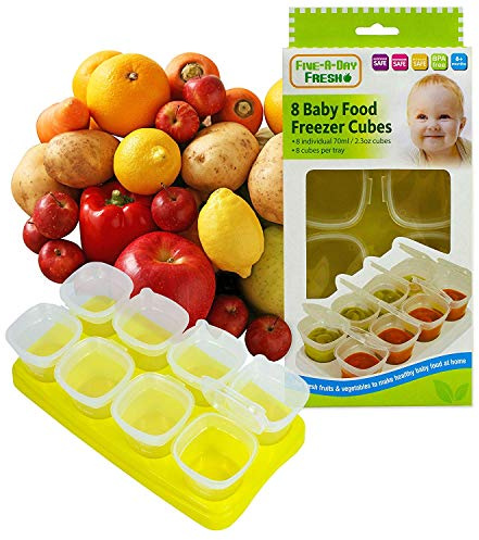 2 X Baby Weaning Food Freezing Cubes Tray Pots Freezer Storage Containers BPA Free