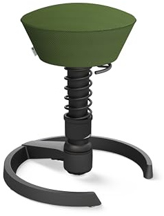 aeris Swopper Air – Ergonomischer Hocker mit extra weicher Polsterung – Bürohocker höhenverstellbar ohne Rollen –Sitzhocker für einen gesunden Rücken, Feder Standard