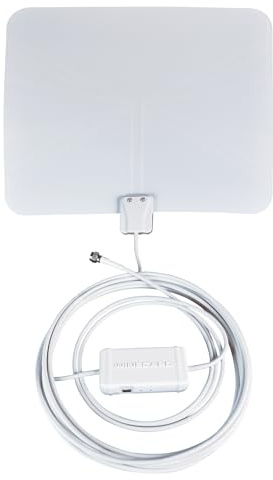 Winegard Flatwave Amped Pro HDTV inomhusantenn med Bluetooth-signalmätare och integrerad kanalsökare, upp till 60 mil-räckvidd, TH-3000