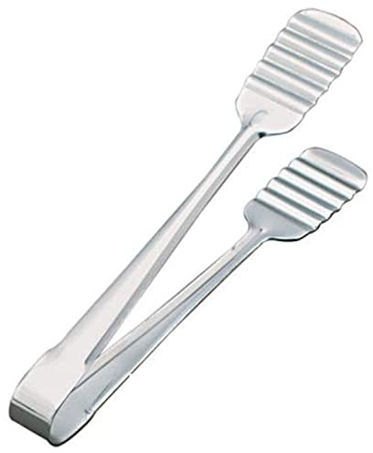 Garden Of Arts 9 Inch Long Buffet Salad Server Roti Chapati Tong Chimta Made of S304 Stainless Steel Sturdy and Strong with Good Grip for Cakes Too